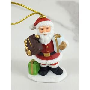 Homco Santa Claus Ornament Figurine Christmas 3" Holiday 80's #8742 Vintage